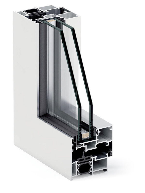 Double Glazed Soundproof Aluminum Hinge Casement Door Corner Profile