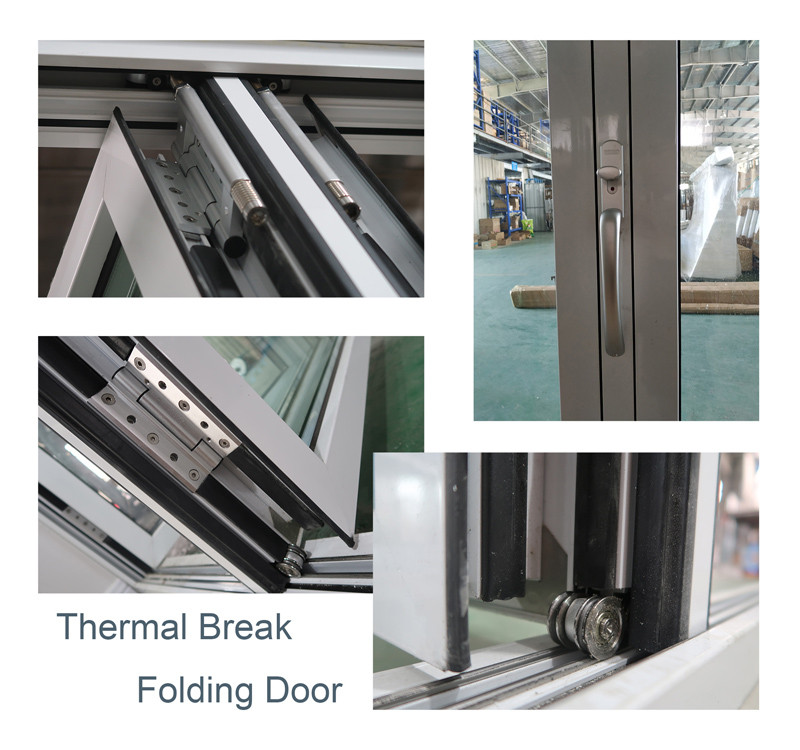 Large Opening Thermal Broken Aluminum Sliding Bifold Door Hardware