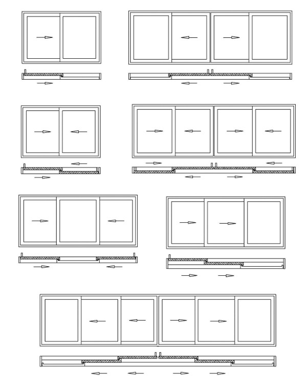 Double Glazed Aluminum Stacker Sliding Door Configurations