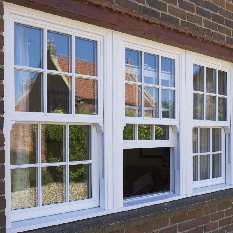 Aluminium Windows Supplier, Custom Aluminum Single Hung Sash Windows, American Style, Colonial Bar, For Living Room, Bedroom, Kitchen