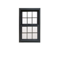 Aluminium Windows Supplier, Custom Aluminum Single Hung Sash Windows, American Style, Colonial Bar, For Living Room, Bedroom, Kitchen