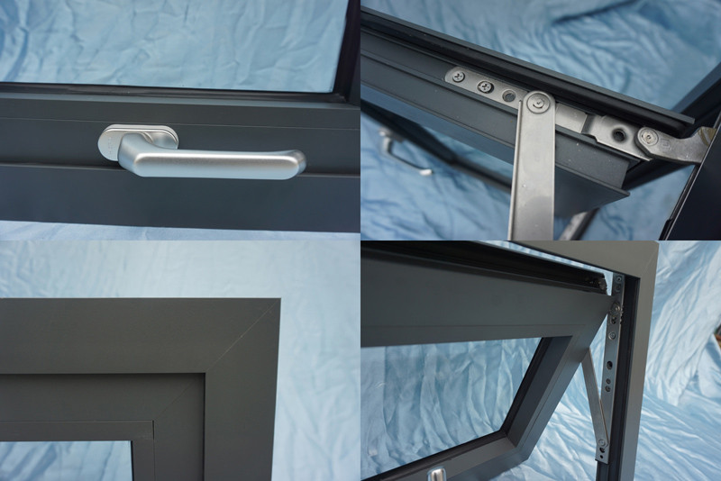 Double Glazed Aluminum Top Hung Awning Window Details