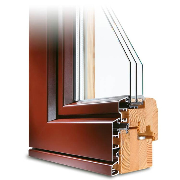 ROPO Aluminum Clad Timber Casement Door Corner Sample