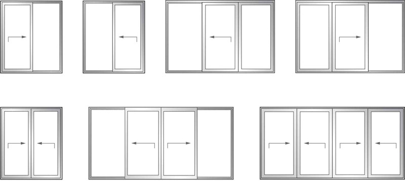 Aluminum Lift and Slide Door Configurations