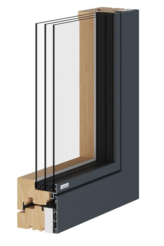 Aluminum Clad Timber Fixed Window Corner
