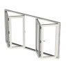 Customized UPVC Sliding Folding Window, Bifolding Window For Living Room, Waterproof, European Style, Kitchen Window