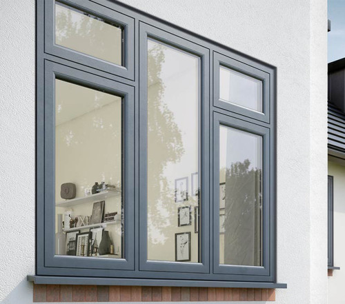 Custom PVC Window, UPVC Combination Windows, European Style, Waterproof, For Dinning Room