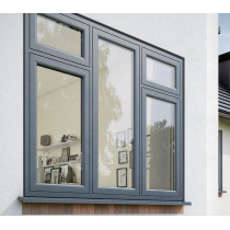 Custom PVC Window, UPVC Combination Windows, European Style, Waterproof, For Dinning Room