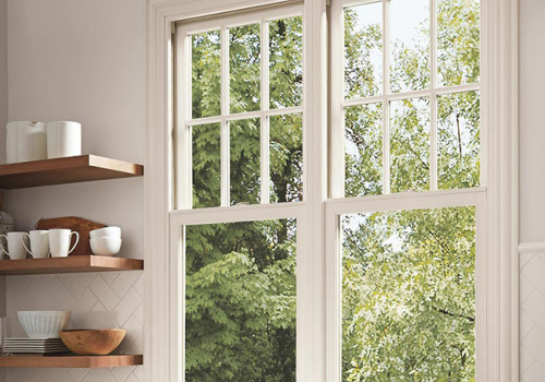 Factory UPVC Double Hung Window, European Style, Double Glass, Heat Insulation, For Bathroom, Kitcken Room