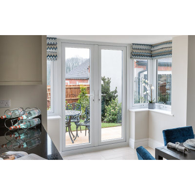 Customized UPVC Casement Door, Hinged Door, Heat Insulation, Save Energy For Entrance Door, Living Room