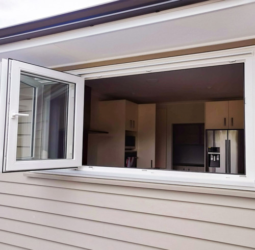 Customized UPVC Sliding Folding Window, Bifolding Window For Living Room, Waterproof, European Style, Kitchen Window