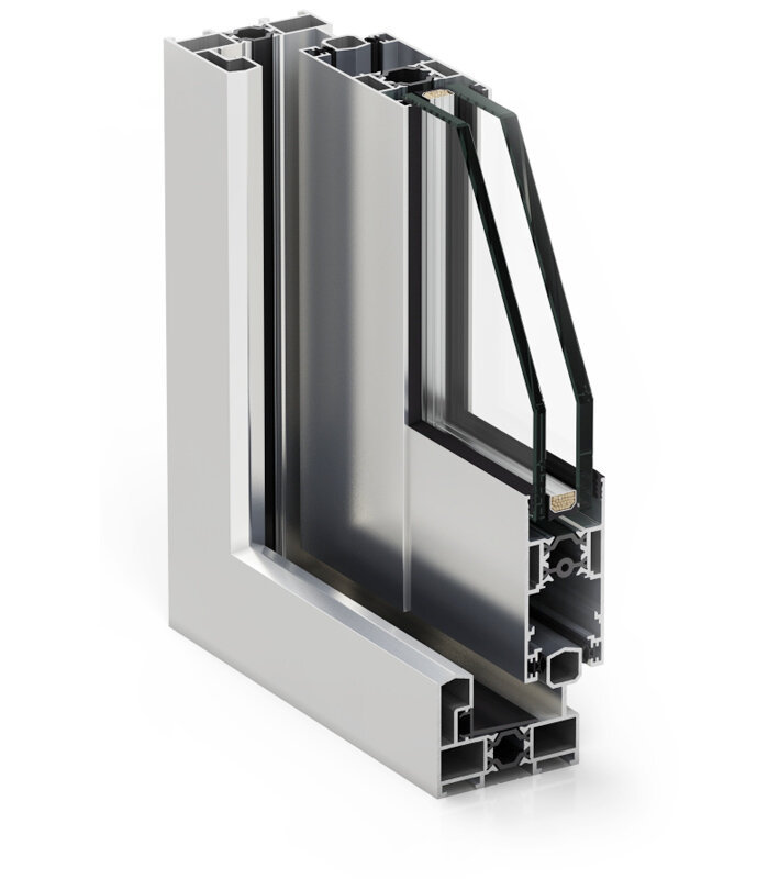 Double Glazed Aluminum Stacker Sliding Door Corner Profile