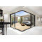 Aluminum Corner Sliding Door, Double Glazed, Soundproof, For Store, Garden, Villa