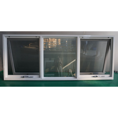 As2047 Double Glazed Aluminium Windows, Aluminum Chain Winder Awning Windows, Soundproof, Thermal Broken, Double Glazed, For Shower Room, Kitchen