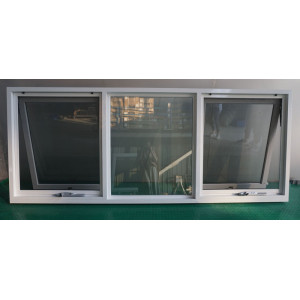 As2047 Double Glazed Aluminium Windows, Aluminum Chain Winder Awning Windows, Soundproof, Thermal Broken, Double Glazed, For Shower Room, Kitchen