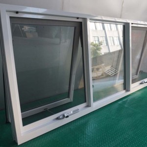 As2047 Double Glazed Aluminium Windows, Aluminum Chain Winder Awning Windows, Soundproof, Thermal Broken, Double Glazed, For Shower Room, Kitchen