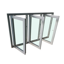 UPVC French Casement Window, Hurricane Proof, Double Glazing, For Living Room