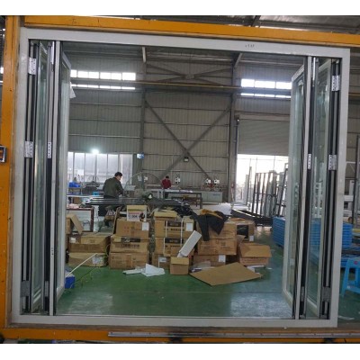 As2047 Aluminum Bi-Folding Door Manufacturer, Double Glazed, Soundproof, For Store, Garden, Villa