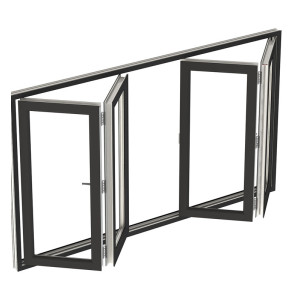 Double Glazed Aluminium Sliding Bi Folding Window Factory, Custom Folding Windows, Soundproof, For Kitchen, Room