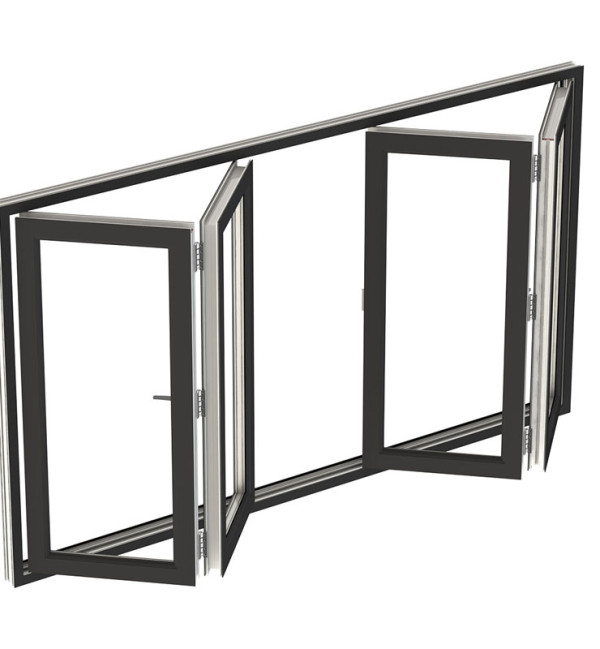 Double Glazed Aluminium Sliding Bi Folding Window Factory, Custom Folding Windows, Soundproof, For Kitchen, Room