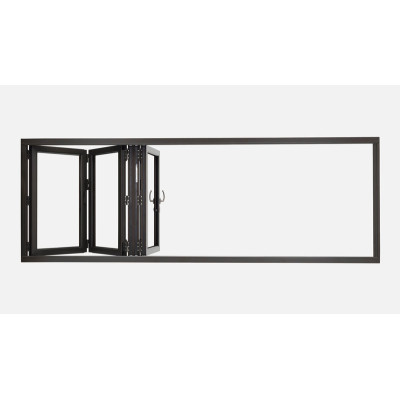 Double Glazed Aluminium Sliding Bi Folding Window Factory, Custom Folding Windows, Soundproof, For Kitchen, Room