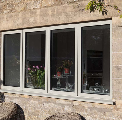 Double Glazed Aluminium Bifold Windows Manufacturer, Folding Glass Windows, Customized Size, For Kitchen, Room