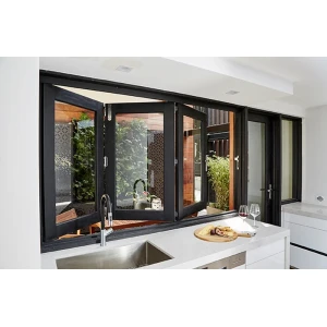 Double Glazed Aluminium Bifold Windows Manufacturer, Custom Folding Windows, For Kitchen, Room