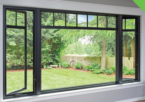 Hand Crank Casement Windows, Aluminum Crank Out Windows, Soundproof, Thermal Broken, Double Glazed, For Shower Room, Kitchen