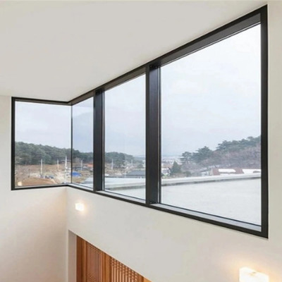 Certified UPVC Fixed Picture Window, Hurricane Impact, Corner Fixed Style, For Living Room