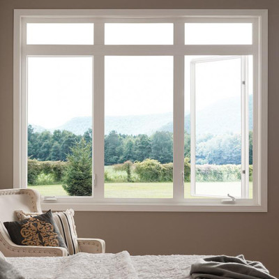 Custom UPVC Hand Crank Windows, Double Glazing Crank Window For Kitchen, Bedroom