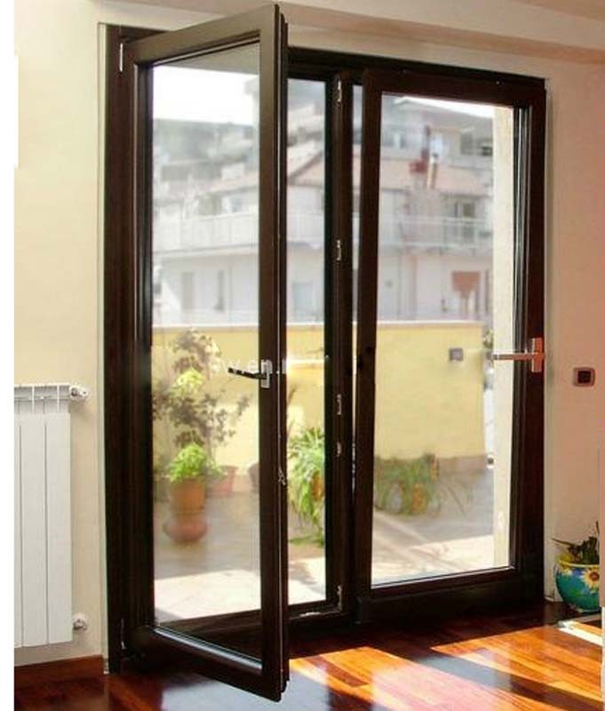 Double Glazed Soundproof Aluminum Hinge Casement Door