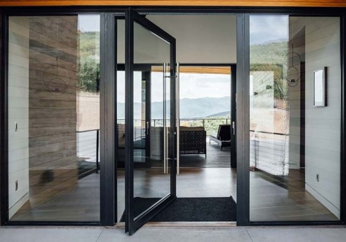Aluminum Combination Exterior Doors, French Door And Window Combinations Manufacturer, Pivot Door, For Front, Office, Entry