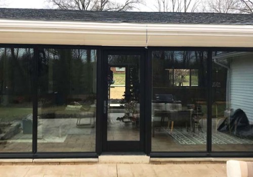 Aluminum Combination Exterior Doors, French Door And Window Combinations Manufacturer, Glass Sliding Doors, Energy Efficient, For Front, Office, Entry