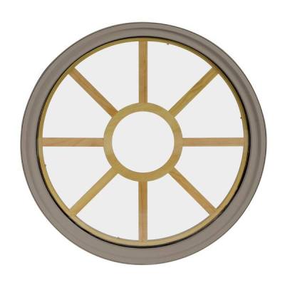 Aluminium Clad Timber Round Fixed Window, Round Window  Soundproof, High Anti Uv,Triple Glazed, For Villa, Residence