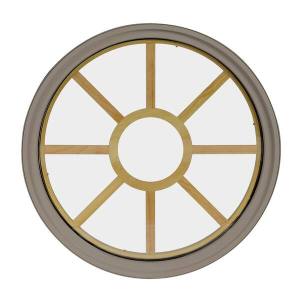 Aluminium Clad Timber Round Fixed Window, Round Window Soundproof, High Anti Uv,Triple Glazed, For Villa, Residence