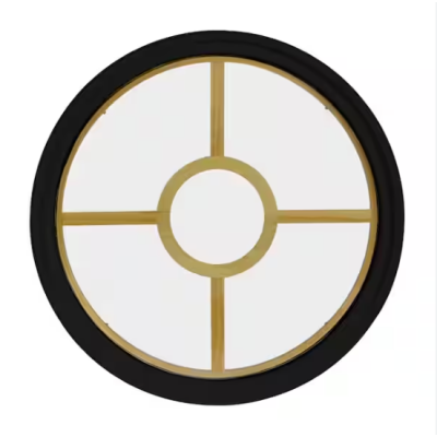 Aluminium Clad Timber Round Fixed Window, Round Window  Soundproof, High Anti Uv,Triple Glazed, For Villa, Residence