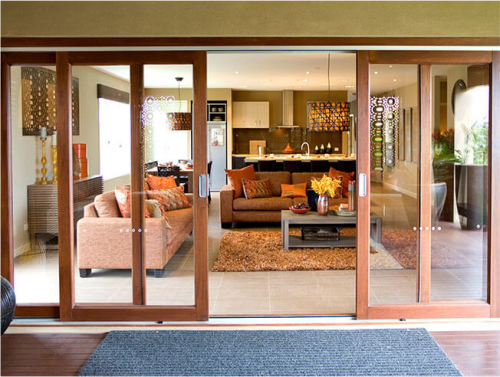 Factory Aluminium Clad Timber Lift & Sliding Door, Soundproof, Save Energy,  European Style, Triple Glazed, For Residence, Balcony, Living Room