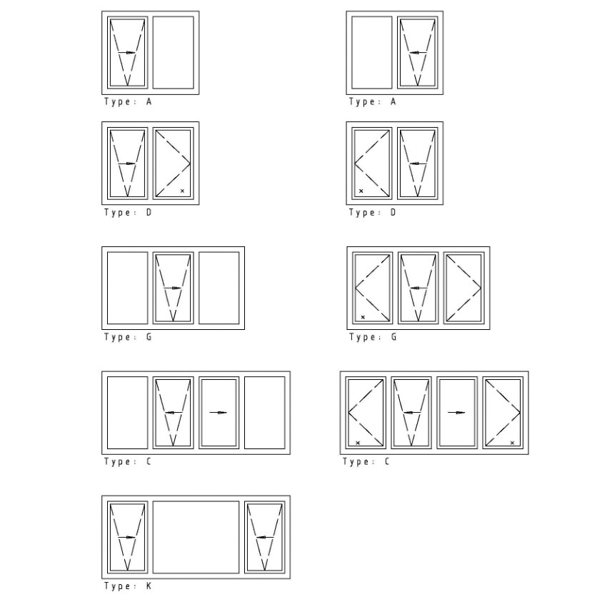 ROPO UPVC Tilt and Sliding Door Possible Configurations