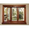 Customized Aluminium Clad Timber Folding Window, Double Glass, Heat Insluation, Soundproof, For Villa, Balcony