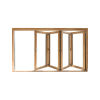 Factory Aluminium Clad Timber Folding Window, Triple Glass, Save Energy, Heat Insluation, Soundproof, For Villa, Living Room
