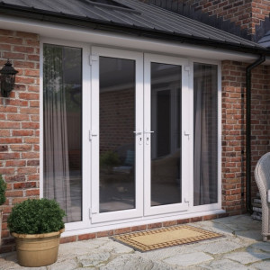 Factory Wholesale Commercial uPVC Combination Door, Exterior Double Casement Door, Residential Swing Patio Door