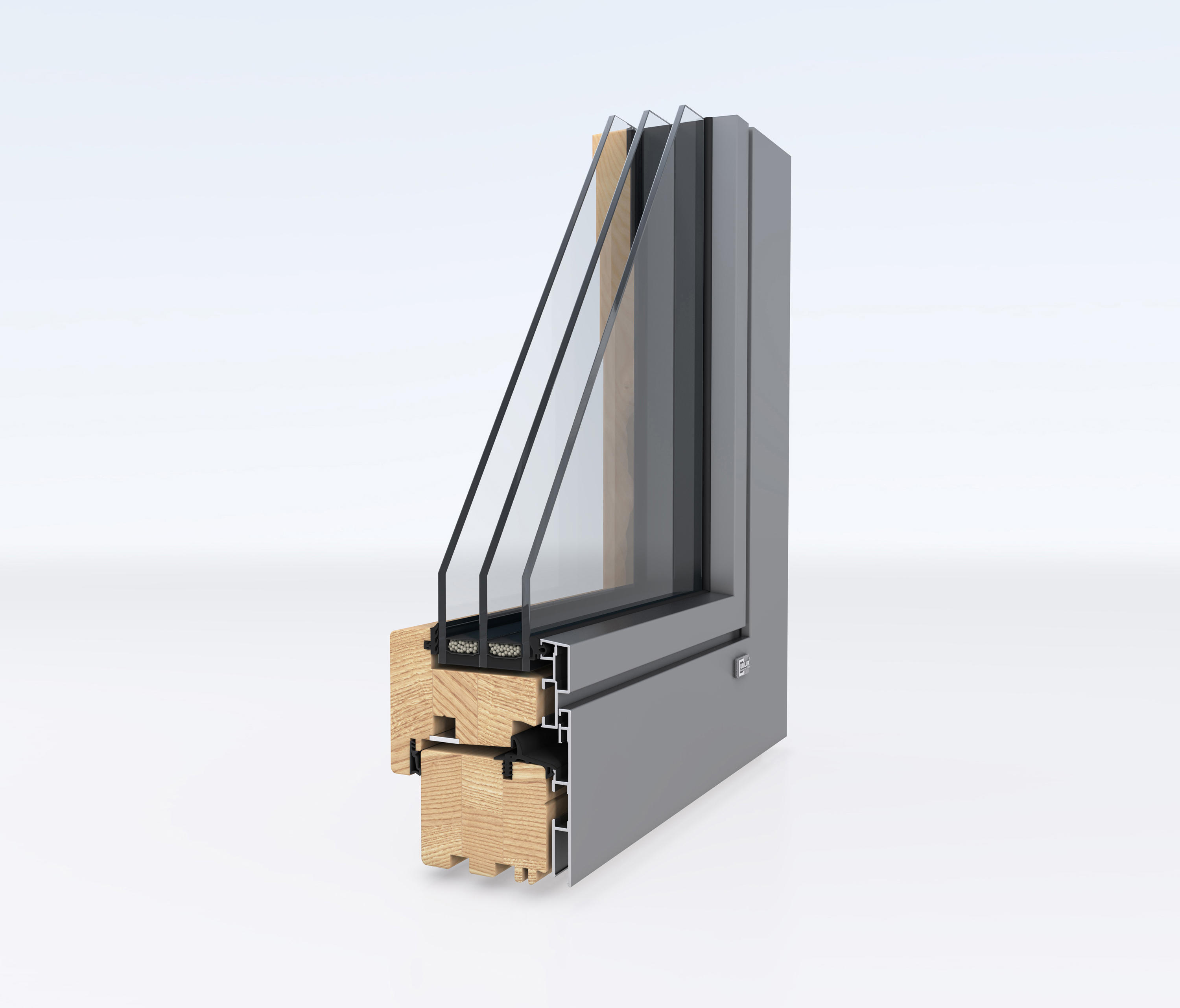 Alumminum Clad Timber Hand Crank Window Coner Sample