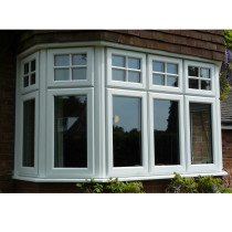Certified Viny Bay and Bow Windows, UPVC European Style, Waterproof, For Living Room