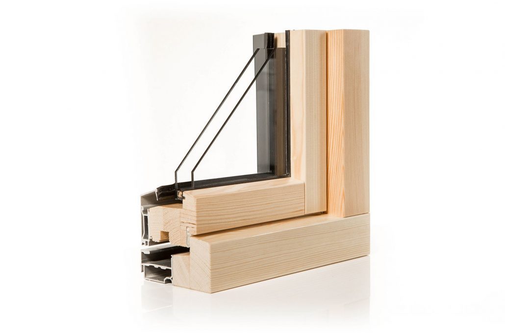 Alumminum Clad Timber Combination Window Coner Sample