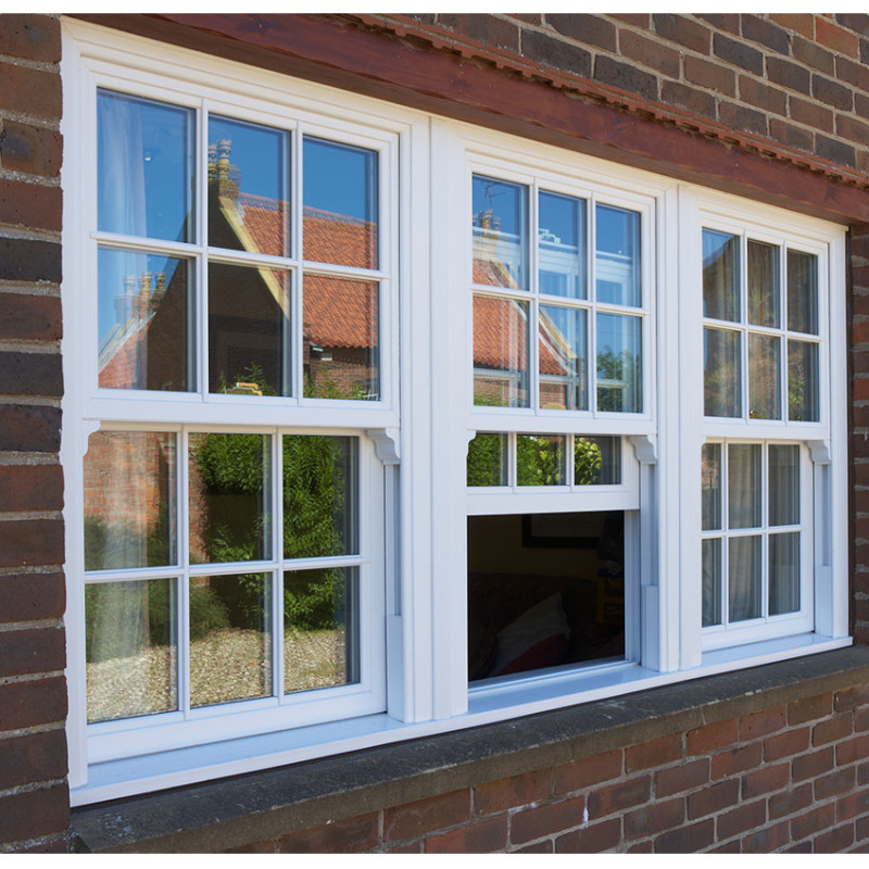 Custom UPVC Single Hung Window Supplier, Air tightness Double Glass Windows, For Living Room