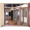 Customized Aluminium Clad Timber Folding Door, Double Glass, Heat Insluation, Soundproof, For Living Room, Villa and Balcony