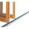 Customized Aluminium Clad Timber Folding Door, Double Glass, Heat Insluation, Soundproof, For Living Room, Villa and Balcony
