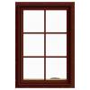 Csutomized Aluminium Clad Timber Hand Crank Window, Double Glass, Heat Insluation, European Style, Anti UV, For Kitchen