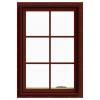 Csutomized Aluminium Clad Timber Hand Crank Window, Double Glass, Heat Insluation, European Style, Anti UV, For Kitchen