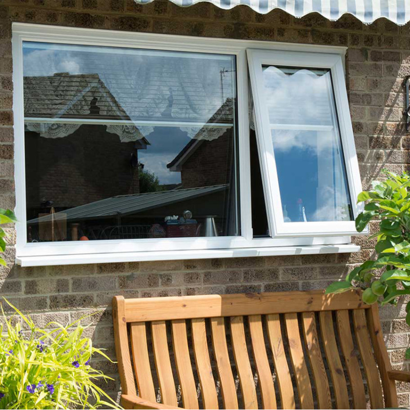 Custom UPVC Sound-Proof Windows, Vinyl Hinged Window for Kitchen, Bathroom